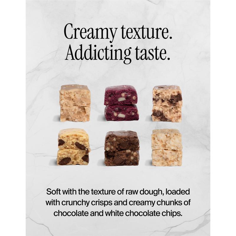 VP6 All Flavors Variety Pack - Chocolate Chip Cookie Dough, Blueberry Pie, Fudge Brownie, Cake Batter, Peanut Butter Choc Chunk, Salted PB. (6 Bars)