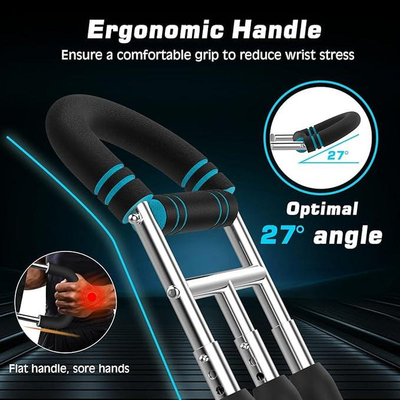 Arm Trainer, 40-110Lb Adjustable Chest Workout Equipment, Arm Trainer, Arm Strength Trainer, Portable Power Twister Bar,Portable Spring Resistance for Home Workout Equipment Weight Lifting Straps