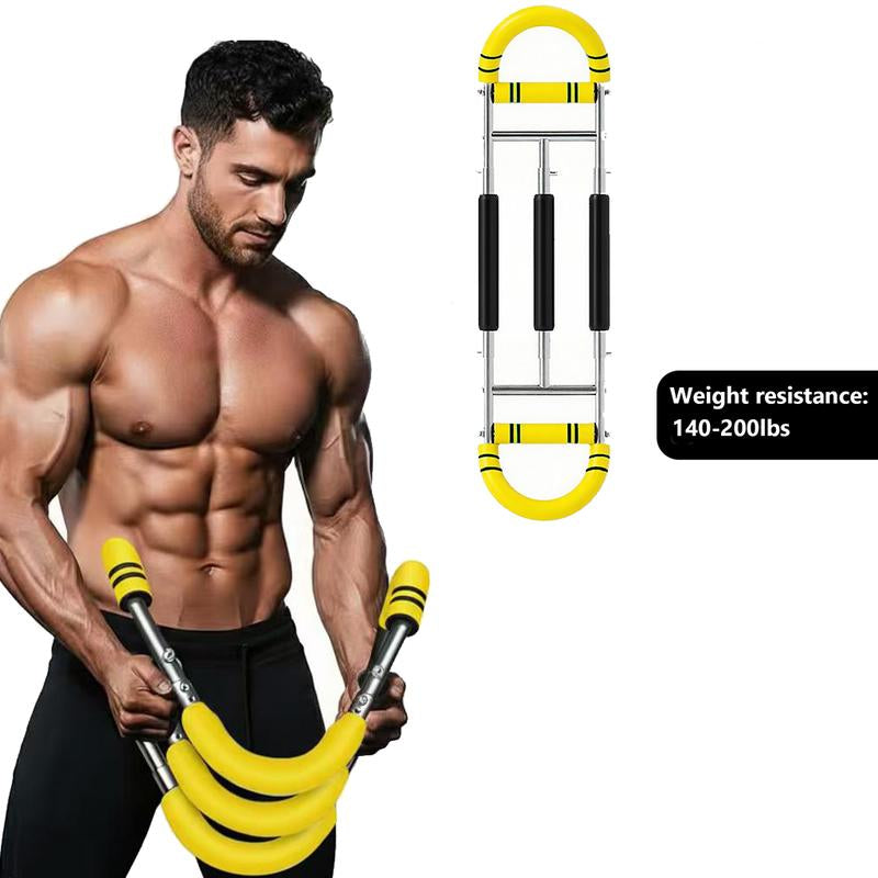 Arm Trainer, 40-110Lb Adjustable Chest Workout Equipment, Arm Trainer, Arm Strength Trainer, Portable Power Twister Bar,Portable Spring Resistance for Home Workout Equipment Weight Lifting Straps