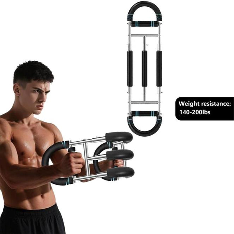 Arm Trainer, 40-110Lb Adjustable Chest Workout Equipment, Arm Trainer, Arm Strength Trainer, Portable Power Twister Bar,Portable Spring Resistance for Home Workout Equipment Weight Lifting Straps