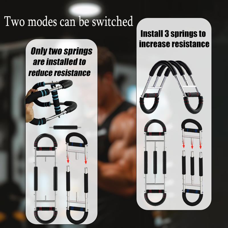 Arm Trainer, 40-110Lb Adjustable Chest Workout Equipment, Arm Trainer, Arm Strength Trainer, Portable Power Twister Bar,Portable Spring Resistance for Home Workout Equipment Weight Lifting Straps