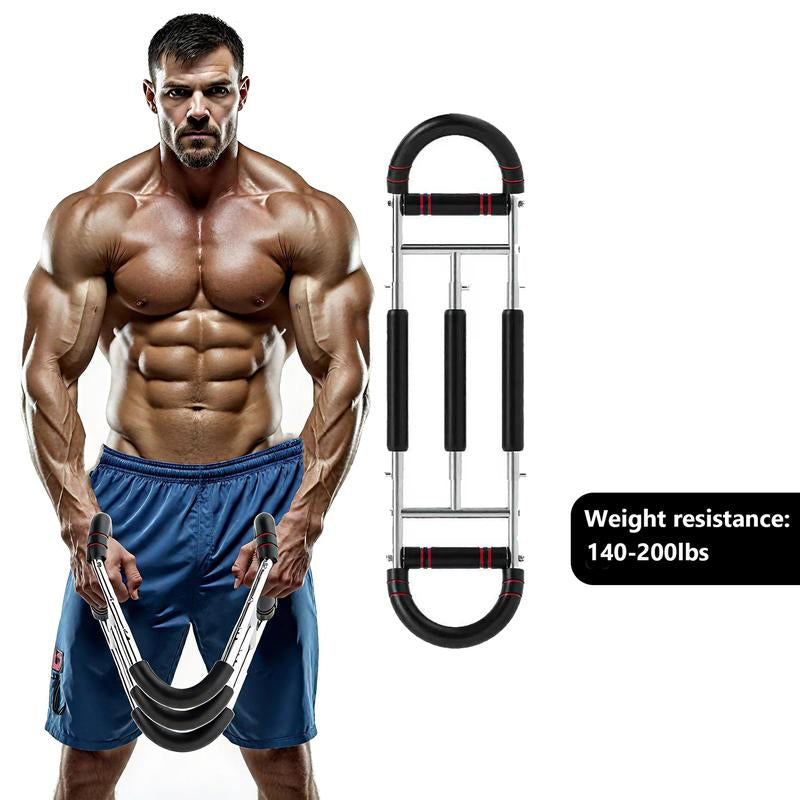 Arm Trainer, 40-110Lb Adjustable Chest Workout Equipment, Arm Trainer, Arm Strength Trainer, Portable Power Twister Bar,Portable Spring Resistance for Home Workout Equipment Weight Lifting Straps