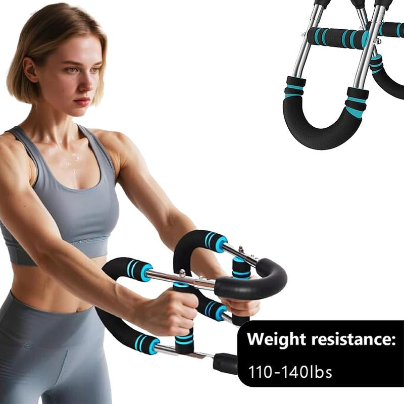 Arm Trainer, 40-110Lb Adjustable Chest Workout Equipment, Arm Trainer, Arm Strength Trainer, Portable Power Twister Bar,Portable Spring Resistance for Home Workout Equipment Weight Lifting Straps