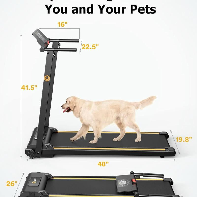 UREVO Walking Pad Treadmills for Home Office, under Desk Compact Design Treadmill Portable Walking Pad Treadmill with Remote Control, LED Display