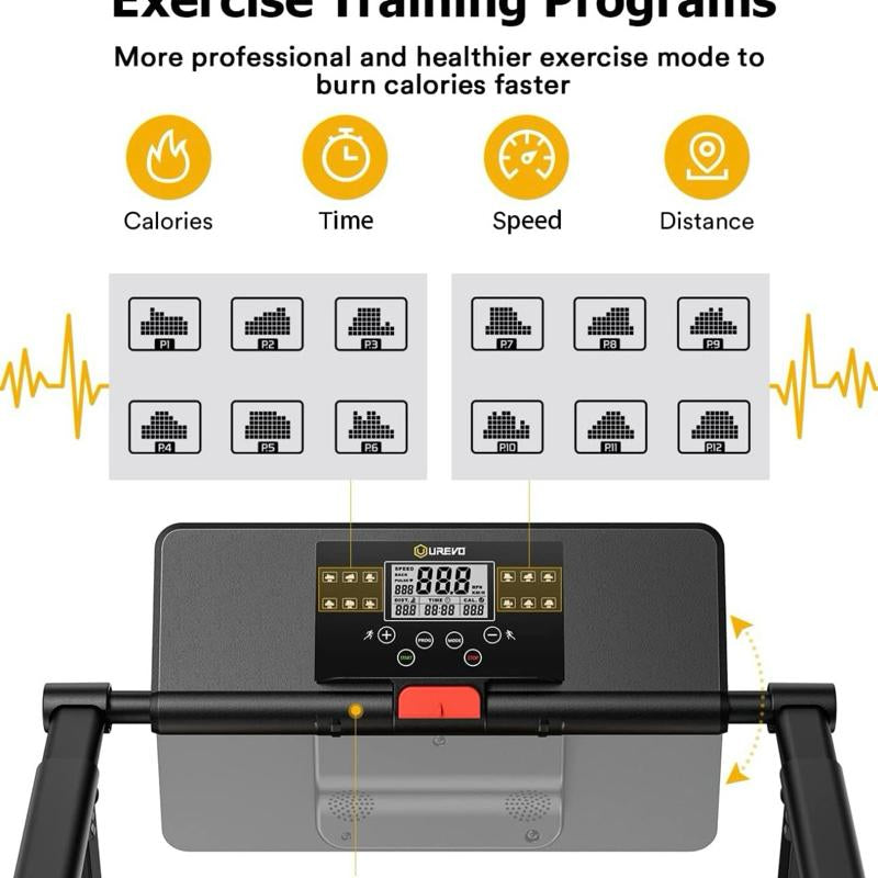 UREVO Walking Pad Treadmills for Home Office, under Desk Compact Design Treadmill Portable Walking Pad Treadmill with Remote Control, LED Display
